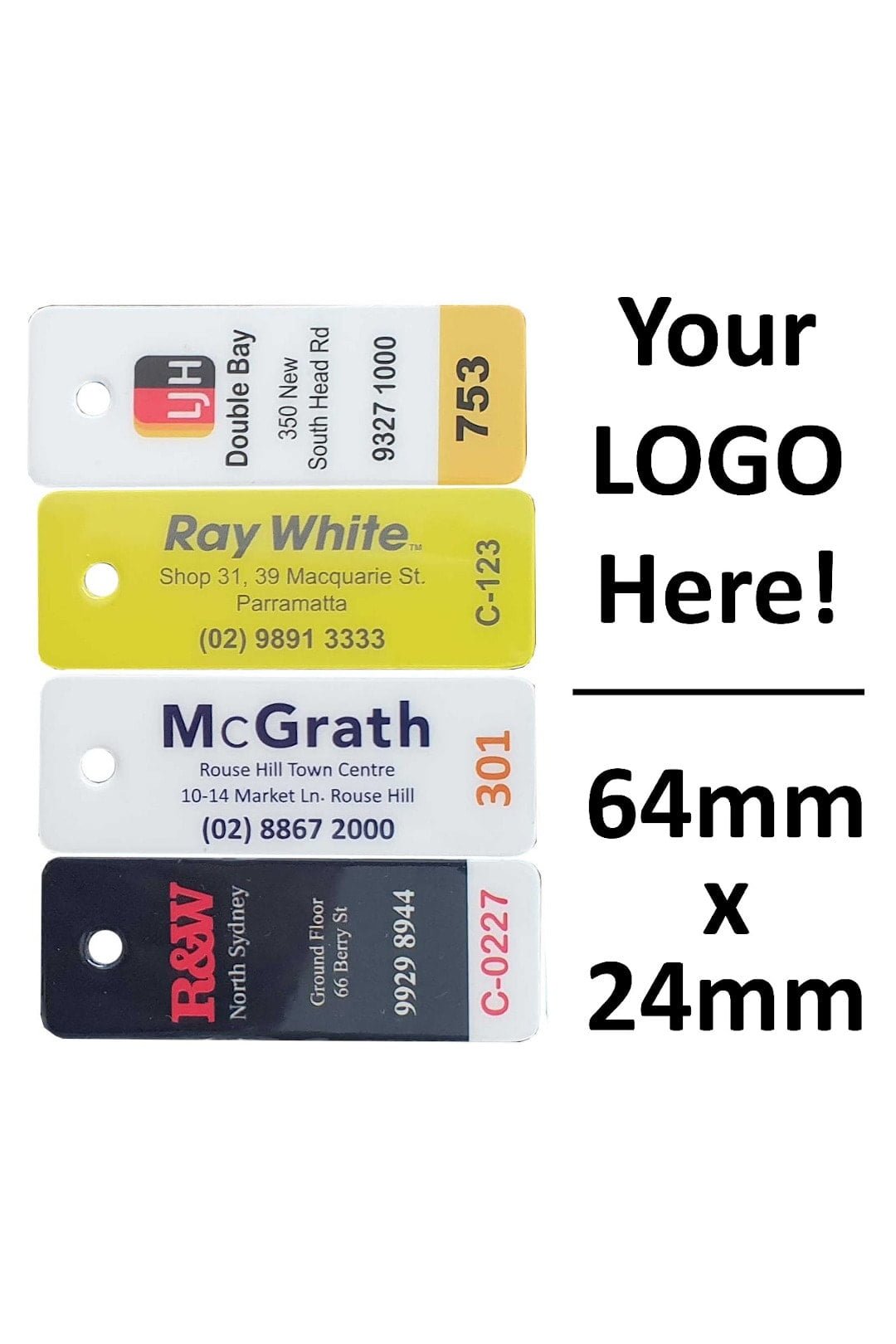 Custom Printed Keytags (24mm x 64mm)